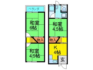 御幸東町深見様テラスハウスの物件間取画像